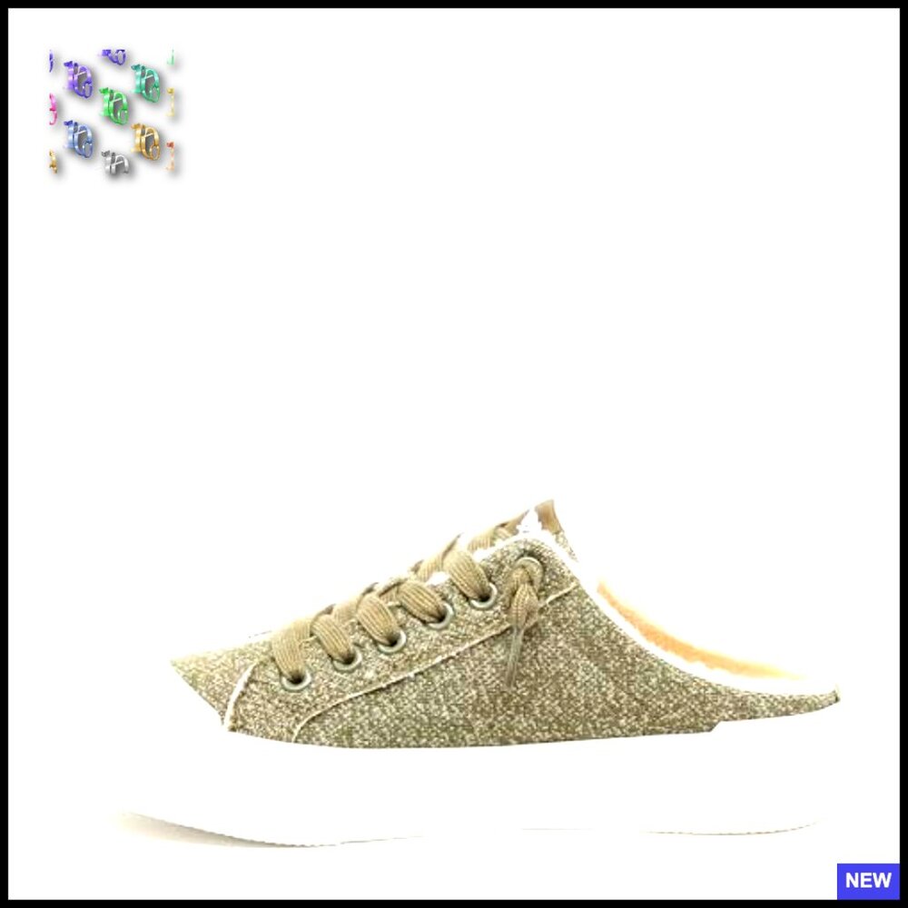 Platform Mule Sneakers Comfort Jersey Urban Chic Retro Y2K Style - Picture 7 of 7